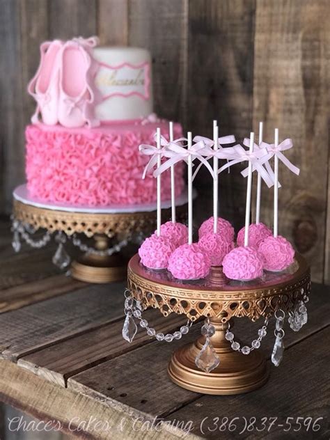 Pink Baby Shower Ballerina Cake Cake Pops Https Facebook