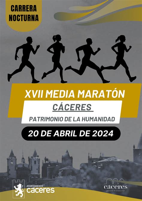 La XVII Media Maratón Cáceres Patrimonio de la Humanidad será el 20 de