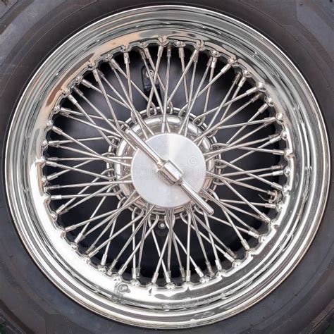 Chrome Wheel Spokes of a Car Stock Photo - Image of sports, silver: 75130000