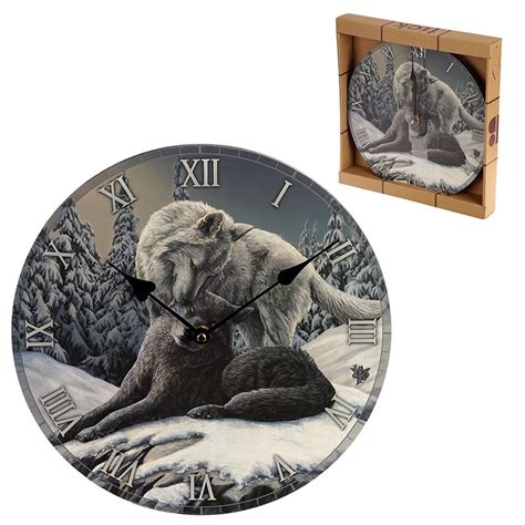 Wanduhr Mit Wölfen Snow Kisses By Lisa Parker Dodos Schwester