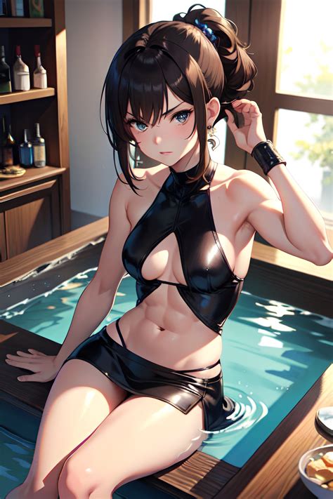 Anime Muscular Small Tits 18 Age Serious Face Brunette Pixie Hair Style