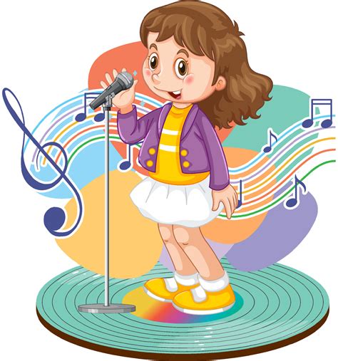 Cartoon Female Singer