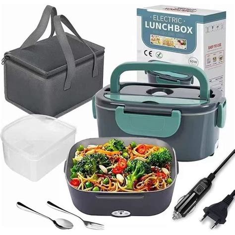 Boîte Chauffante Repas 2 en 1 Lunch Box Chauffante Electrique 220V 12V