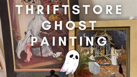 Spooktacular Halloween Diy Thrift Store Ghost Paintings Come To Life