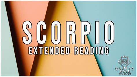 Extended Reading For SCORPIO The Truth Is Going To Come From The