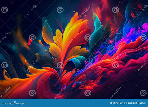 Abstract Colorful 4k Wallpaper. 3d Illustration Stock Illustration ...