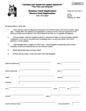 Fillable Online Amateur Card Application Please Print And Mail To