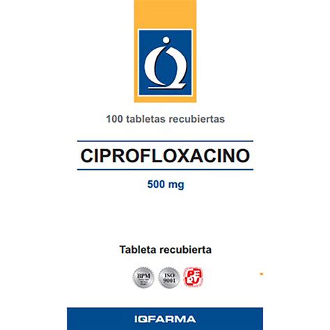 Ciprofloxacino Mg Tableta Recubierta Mifarma