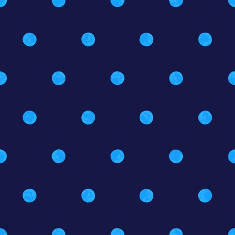 Blue Polka Dot On Royal Blue Background Seamless Vector Pattern