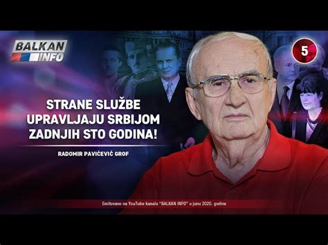 INTERVJU Radomir Pavićević Grof Strane službe upravljaju Srbijom