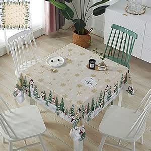 Amazon Ldtrchee Christmas Snowman Tablecloth Waterproof