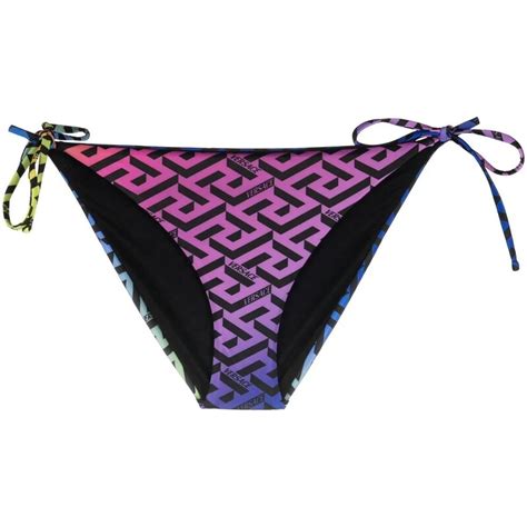 Versace Bikini Con Stampa Blu Stileo It