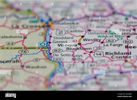 Viroqua on a map hi-res stock photography and images - Alamy