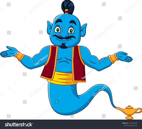 Cartoon Genie Appear Magic Lamp Stock Vector (Royalty Free) 1627259245 | Shutterstock