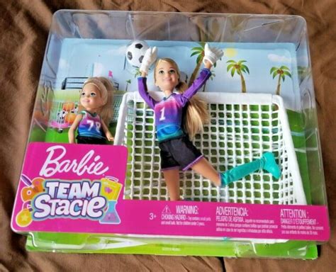 Barbie Team Stacie Doll Chelsea Doll Soccer Playset Dollar Poster