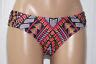 NEW Becca Rebecca Multi Caravan Ruched Tab Side Hipster Bikini L Large