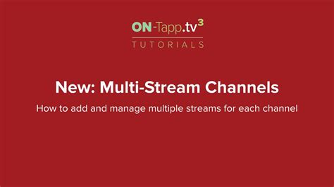 Multi-Stream Channels - YouTube