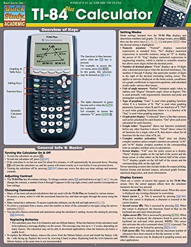 Ti Plus Calculator Quick Study Academic English Edition Ebook