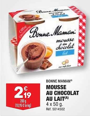 Promo Mousse Au Chocolat Au Lait Bonne Maman Chez Aldi Icatalogue Fr