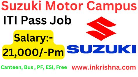 Suzuki Motor Bharti 05 Campus 2023 FTC Apprentice Suzuki M