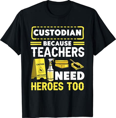 School Custodian Appreciation Funny Janitor Work Uniform T Shirt