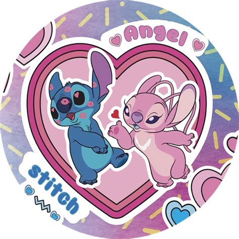 Painel Festa Decora O Redondo Sublimado Stitch E Angel X