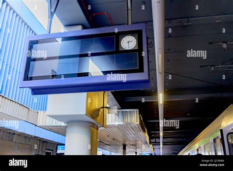 Blank Bulletin Board At The Railway Station Stock Photo Alamy