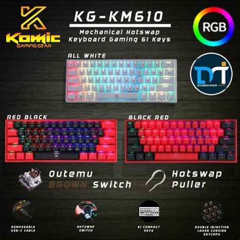 Jual Komic Kg Km Compact Hotswappable Mechanical Gaming