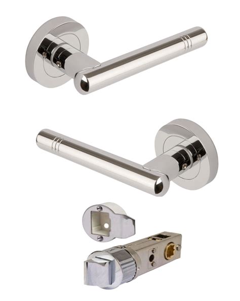 Clipper Polished Chrome Lever On Rose Door Handles Arc Passage Levers Smartlatch Direct