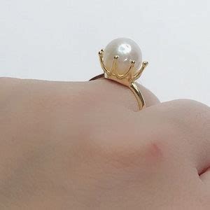 Adjustable 925 Sterling Silver Ring Setting For Half Drilled Pearl Or