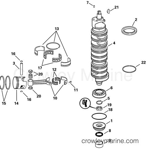 Crankshaft Piston Outboard Bj Plsif Crowley Marine