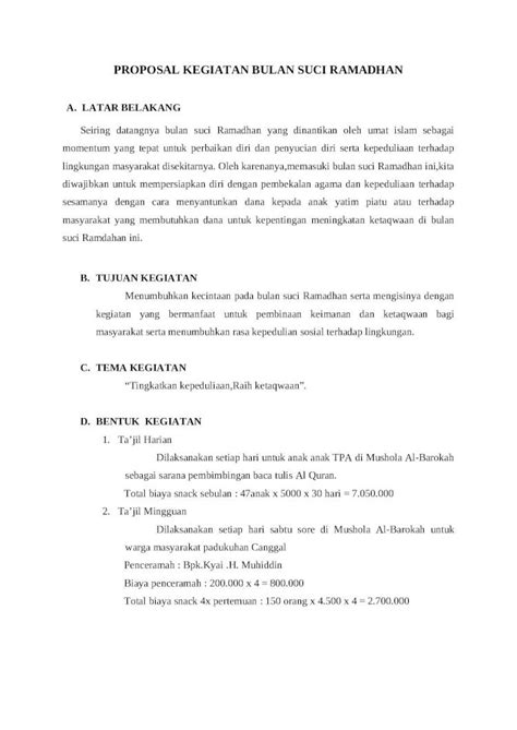 Docx Contoh Proposal Kegiatan Hut Ri Dokumentips