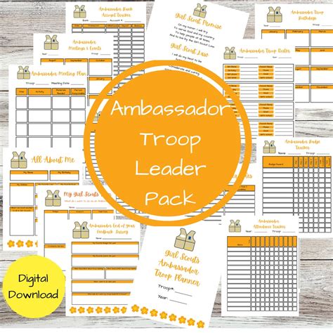 Printable Ambassador Girl Scout Troop Leader Planning And Organizing Kit Girl Scouts Leader