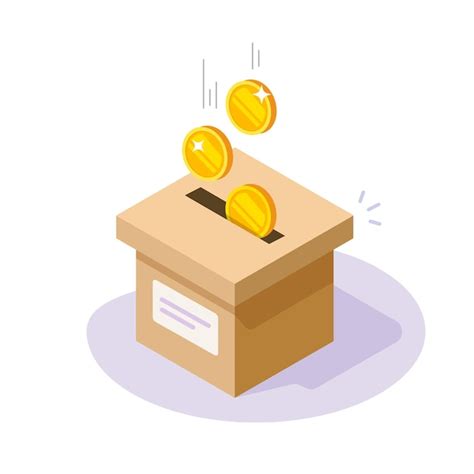 Premium Vector Collecting Money Box As Crowdfunding Fundraising Icon