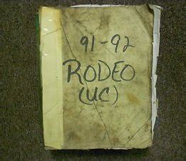 1991 1992 Isuzu Rodeo UC Repair Shop Manual Factory OEM BOOK 91 92