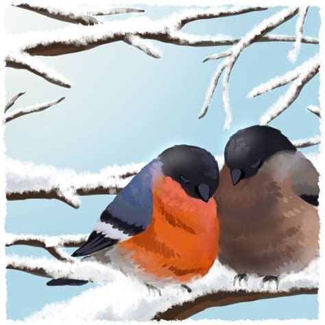 Premium Photo Bullfinch And Sparrow Sit On A Snowy Branch Good For Winter