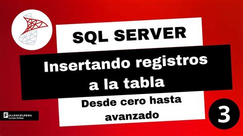 Insertando Registros A La Tabla Sql Server Youtube