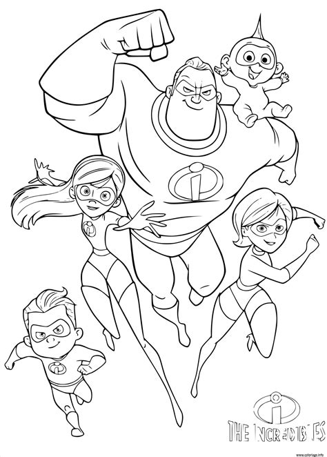 Coloriage Disney The Incredibles Indestructibles Jecolorie