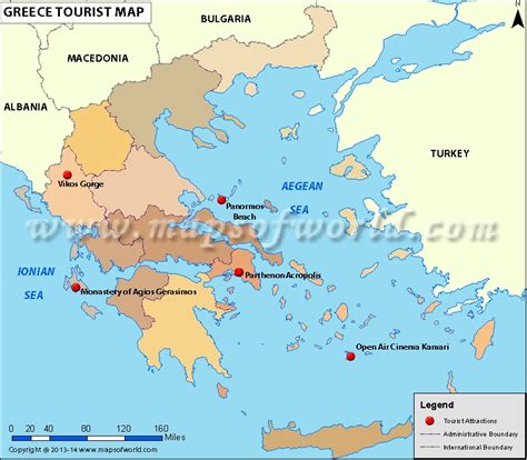 greece travel map map  greece