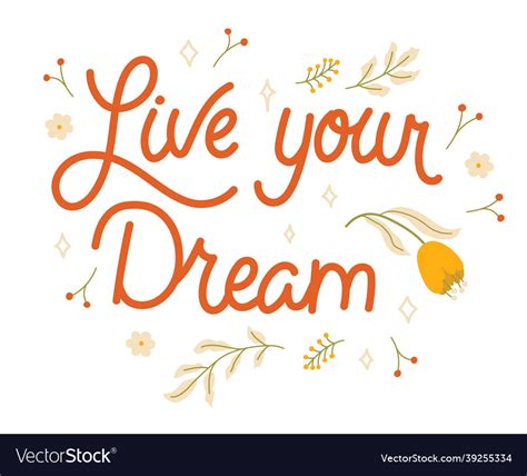 Dream Lettering Royalty Free Vector Image Vectorstock