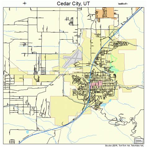 Cedar City Utah Street Map 4911320