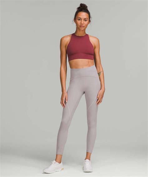 Lululemon Energy High Neck Longline Tough Bra Medium Support B D Cups Mulled Wine Lulu