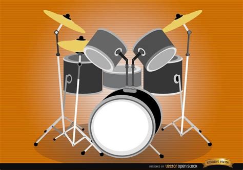 Batería De Instrumentos Musicales Descargar Vector