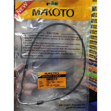 Makoto Throttle Cable Tmx Cg Shopee Malaysia