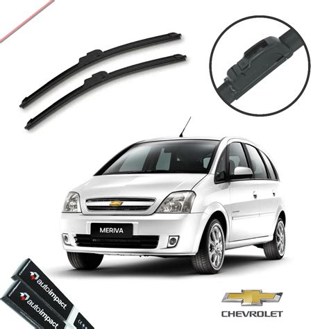 Par Limpador Palheta Parabrisa Dianteiro Chevrolet Meriva 2002 2003