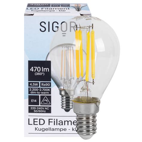 Led Filament Lampe Tropfen Form Klar E W W Lm