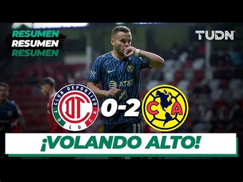 Resultado América vs Toluca América venció 2 0 a Toluca por Copa Sky