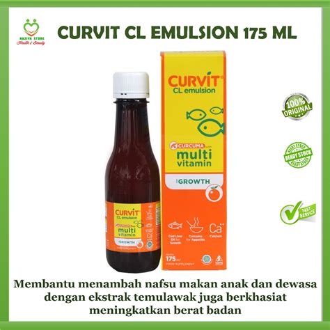 Jual CURVIT CL EMULSION SIRUP 175 Ml Penambah Nafsu Makan Anak Dan