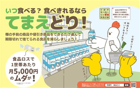 食品スーパー等では「てまえどり」を ニュース 京都市食品ロスゼロプロジェクト