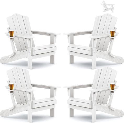 Amazon KINGYES Folding Adjustable Backrest Adirondack Chair Set Of